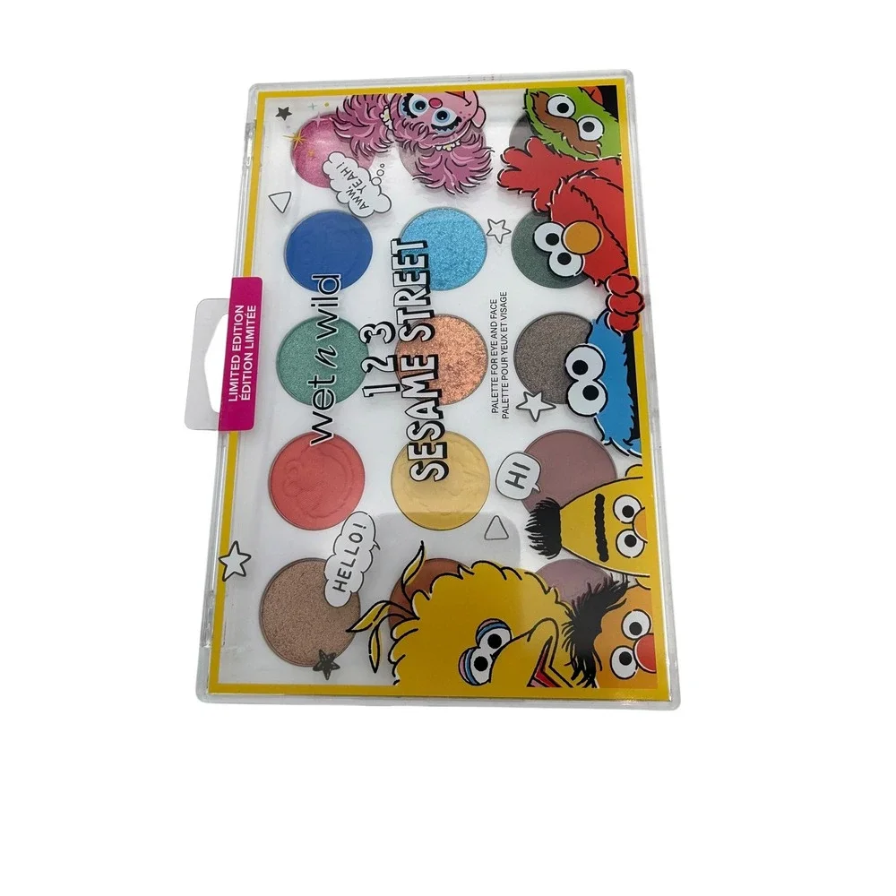 Wet n Wild Sesame Street Limited Edition Makeup Set Palette Brushes Mirror 9pc
